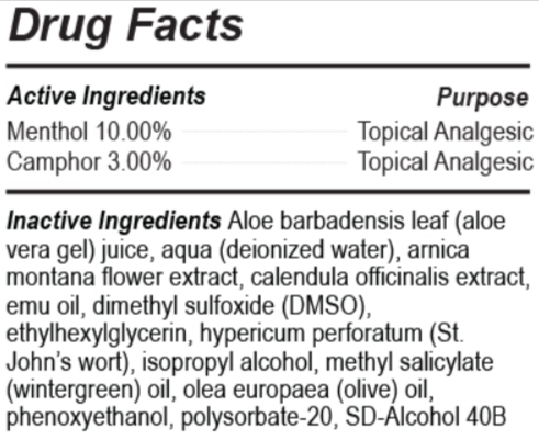 Arctic Blast Supplement Facts