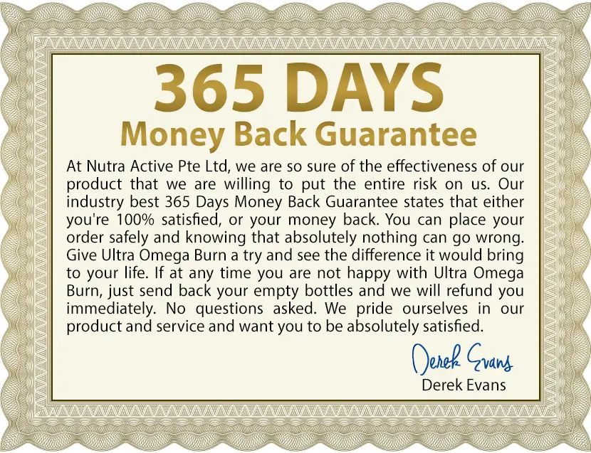 Ultra Omega Burn Money Back Guarantee